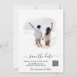 *~* QR Photo WEDDING SAVE the DATE  - AR6 Website Invitation