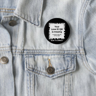 QR - PURE Collection - BLACK 2 Inch Round Button