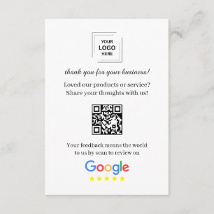QR Review Request Marketing Insert Design