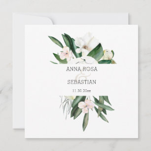 *~* QR RSVP AR15  Floral Peony Frame Wedding Invitation