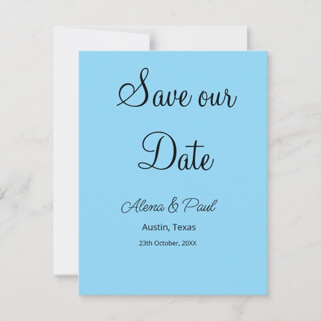 QR Save Our Date add photoname date black white  Save The Date (Front)