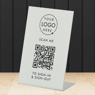 QR Sign In & Out   Grey Visitor Staff Contactless