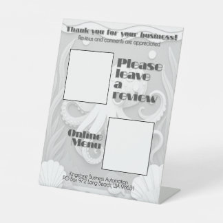 QR Sign Reviews Online Menu