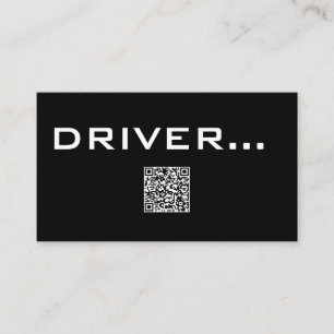 QR Simple Black Carte de visite Texte blanc - PILO