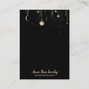 *~* QR Sun Cosmic Celestian Moon Jewellery Earring Business Card