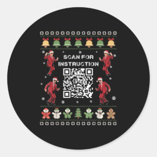 Qr Trump Dance Code President Scan For Instruction Classic Round Sticker