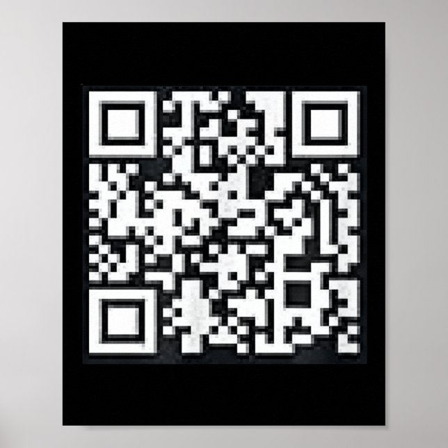 Qr Trump President Trump Dance Code Funny Uni Poster (Front)
