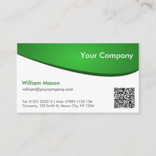 QR vert et blanc, Carte de visite professionnel