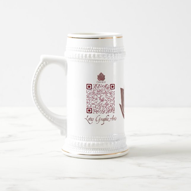 QRcodde for multi-purpose use Beer Stein (Left)