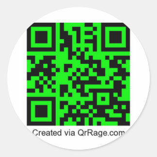 QrRage.com - Your Custom QR Code Classic Round Sticker