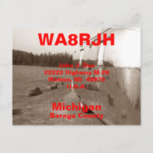 QSL Postcards HAM Radio Ops Tin Can Camper Reflect