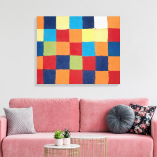 "Qu 1" Colour Chart   Paul Klee   Canvas Print