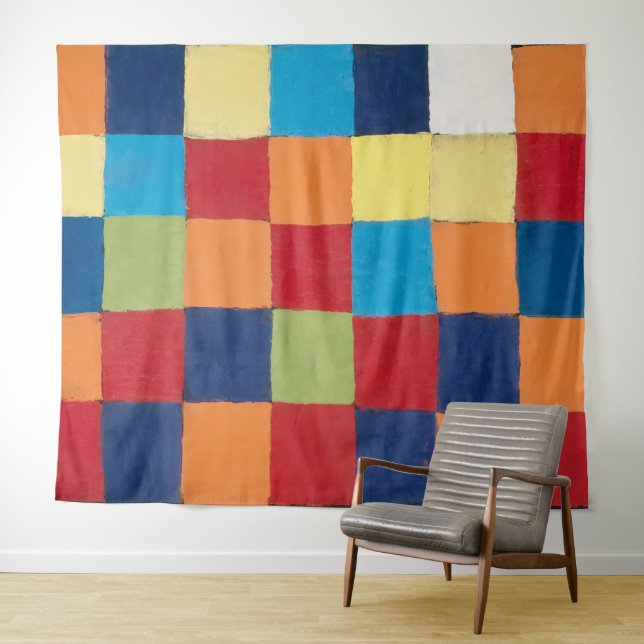 "Qu 1" Colour Chart | Paul Klee | Tapestry (In Situ (Horizontal))