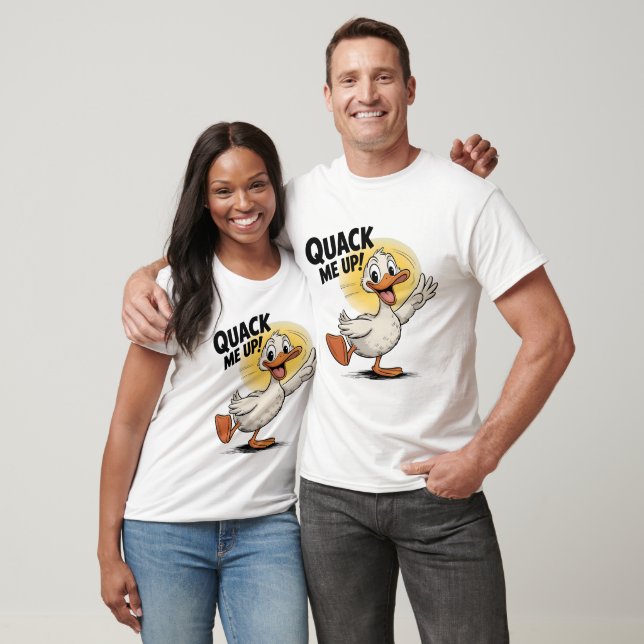 Quack Me Up Funny Duck Design T-Shirt (Unisex)