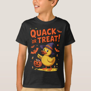Quack Or Treat Funny Rubber Duck Duckie Halloween  T-Shirt