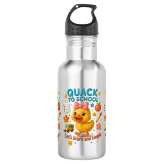 Quack to School – Funny Duck Back-to-School 532 Ml Water Bottle