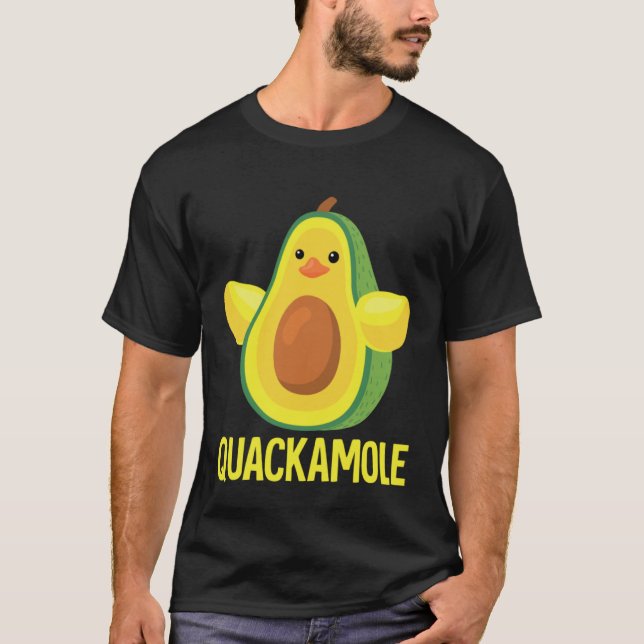 Quackamole I Quack Duck chick goose Avocado T-Shirt (Front)