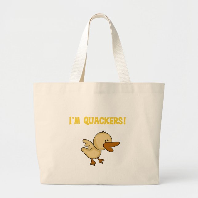 Quackers Large Tote Bag (Front)