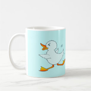 Quackers light blue duck mug