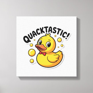 Quacktastic Rubber Duck Cartoon Canvas Print