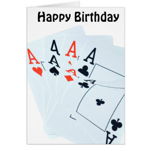 Quad Aces,  Birthday Card