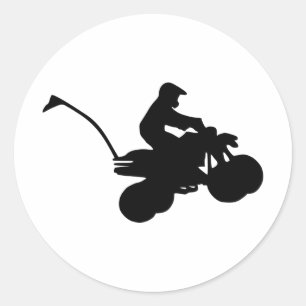 Quad - ATV Classic Round Sticker