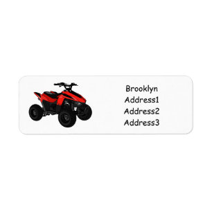 Quad bike atv cartoon illustration