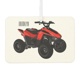 Quad bike atv cartoon illustration  air freshener