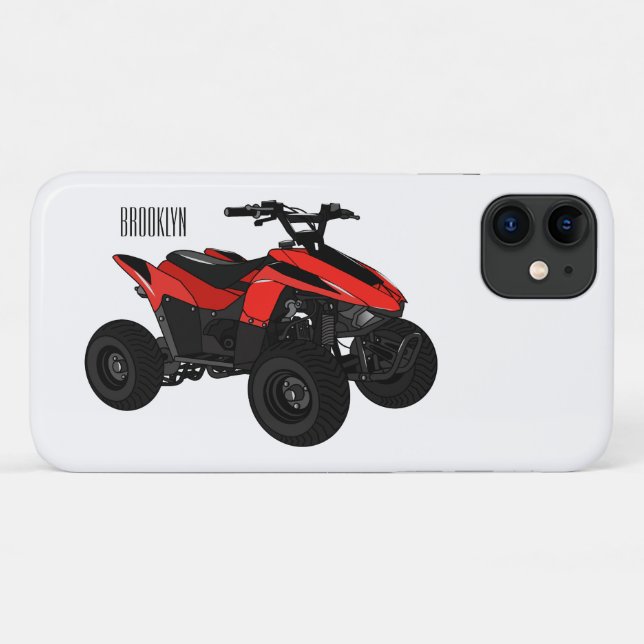 Quad bike atv cartoon illustration  Case-Mate iPhone case (Back (Horizontal))