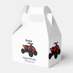 Quad bike atv cartoon illustration favor box