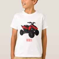 Quad bike atv cartoon illustration