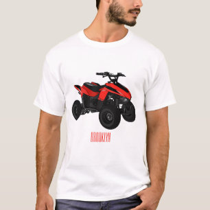 Quad bike atv cartoon illustration T-Shirt