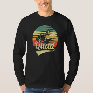 Quad Biking Retro Vintage Sunset Quad Bike Rider T-Shirt