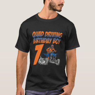 Quad Driving Birthday Boy 7 Quad Bike Atv Gear T-Shirt
