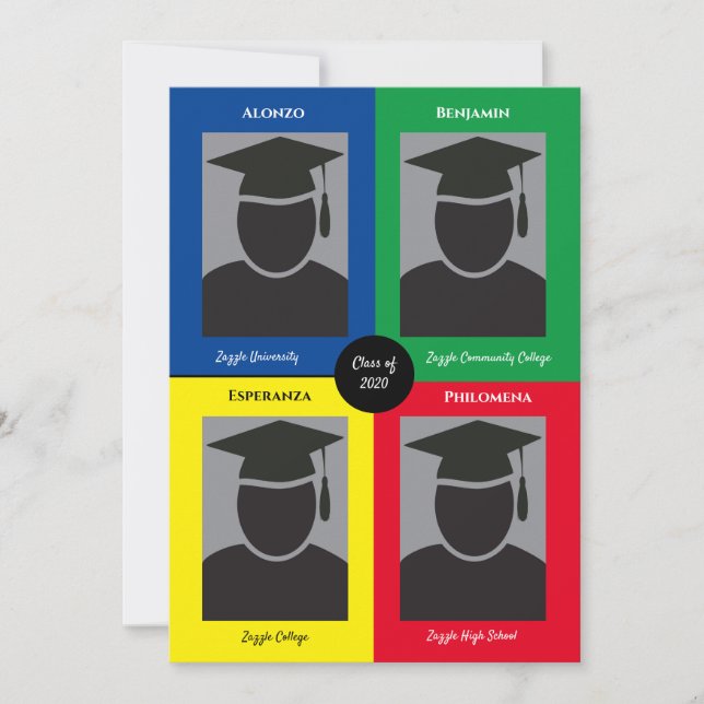 Quad Grad Announcement with Photos (Front)