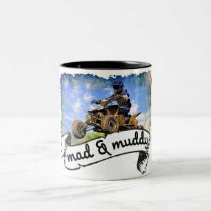 Quad madness Two-Tone coffee mug