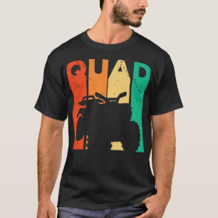 Quad Retro ATV Vintage 4x4 Offroad Biker  961 T-Shirt