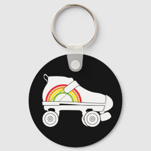 quad skate rainbow keychain
