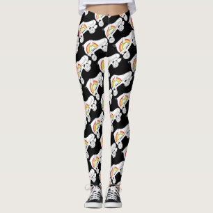 quad skate rainbow leggings