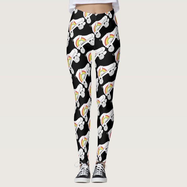 quad skate rainbow leggings (Front)