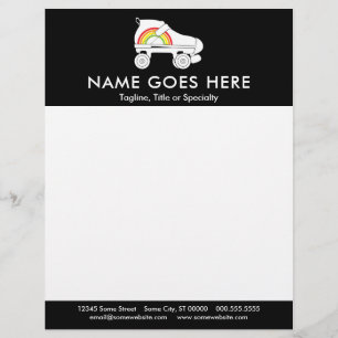 quad skate rainbow letterhead