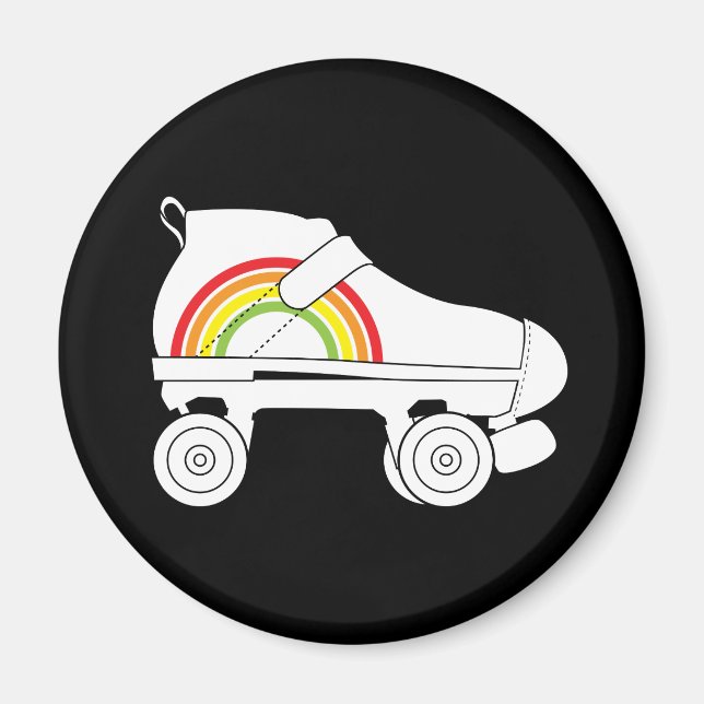 quad skate rainbow magnet (Front)