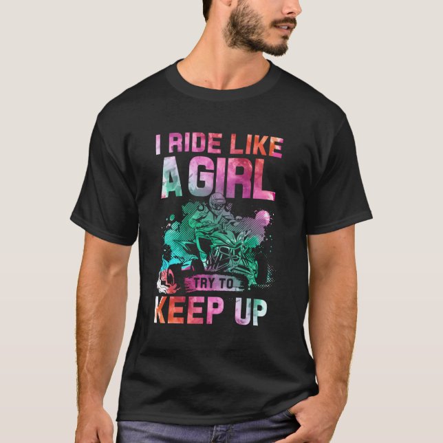 Quad Tshirt Girl Atv 4X4 Quadrider Vêtements 4 Whe (Devant)