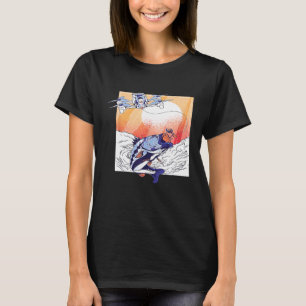 Quadcopter Drone Fishing Salt Water Sunset Tuna Su T-Shirt