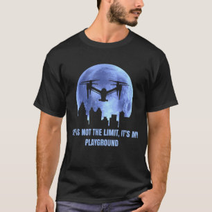 Quadcopter FPV Drone Pilot Moon over City T-Shirt