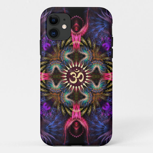 Quadra Angels Fractal Art Aum iPhone Case (Back)