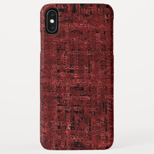 Quadrados pequenos vermelho sobreposto encharcados iPhone XS max case