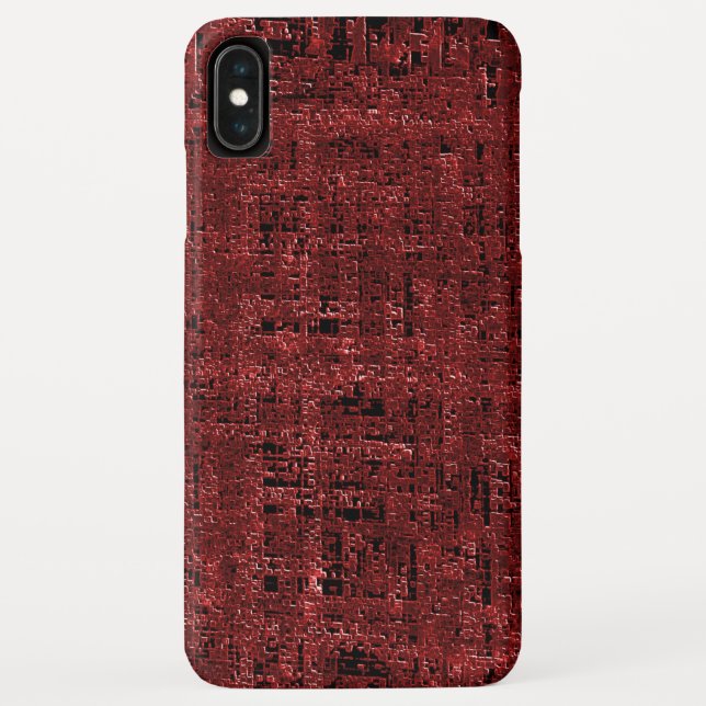 Quadrados pequenos vermelho sobreposto encharcados Case-Mate iPhone case (Back)