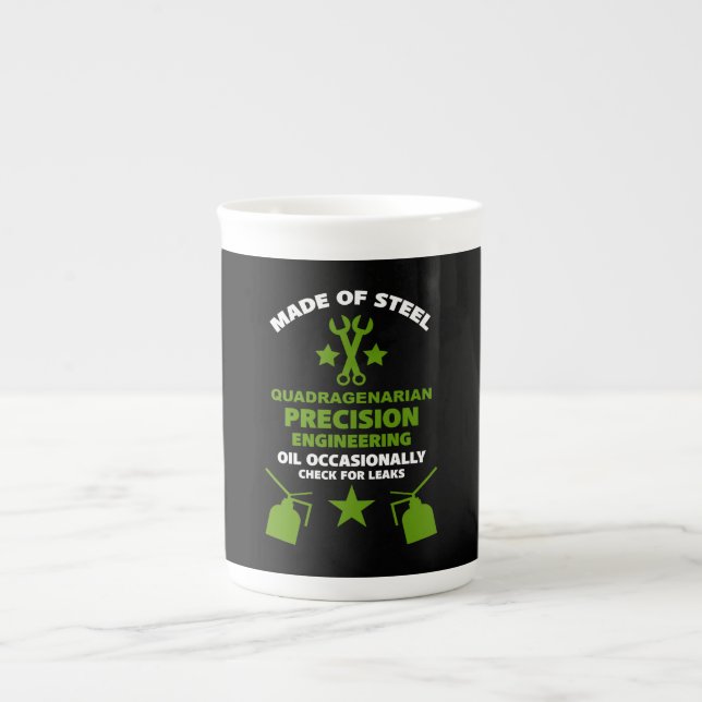 Quadragenarian Birthday Bone China Mug (Front)
