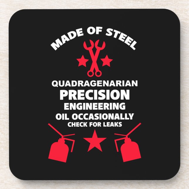 Quadragenarian Birthday Coaster (Front)